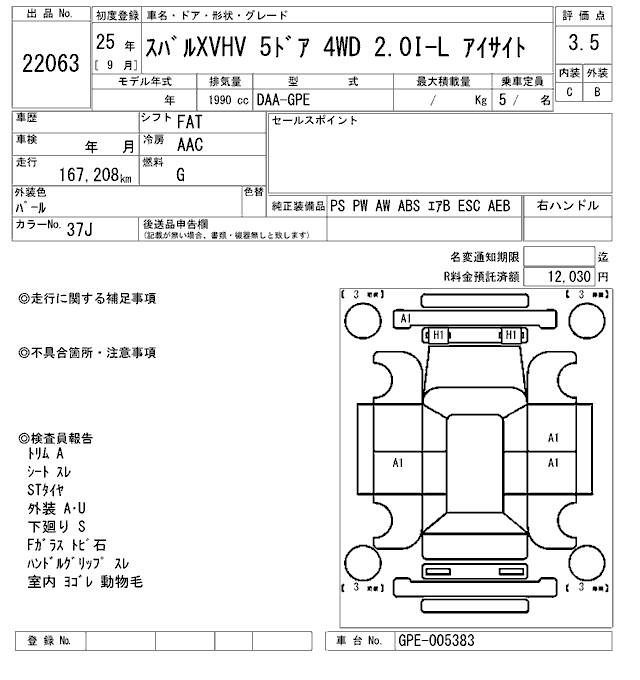 SUBARU IMPREZA SPORT