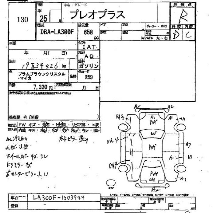 SUBARU PLEO PLUS