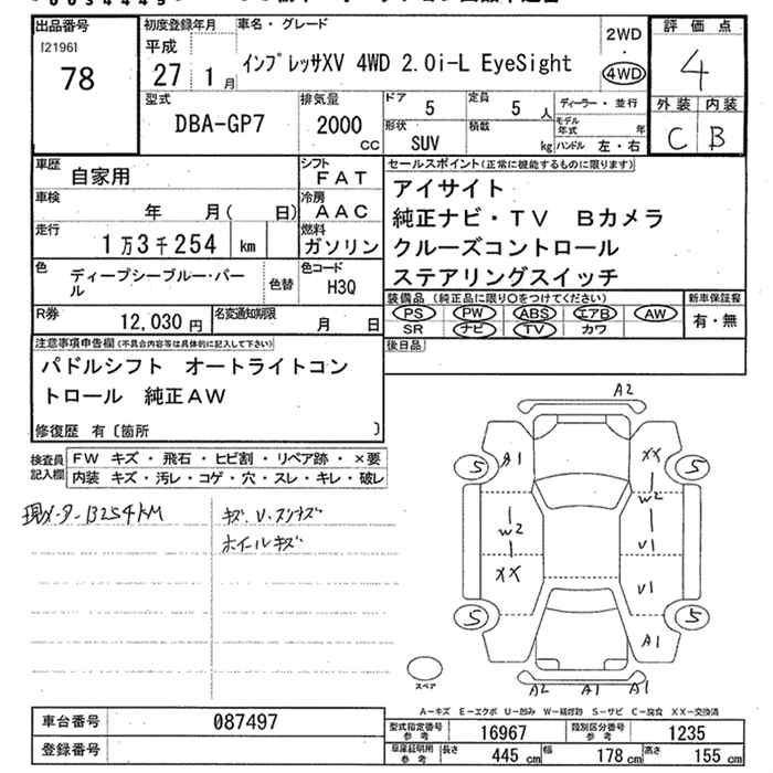 SUBARU IMPREZA XV