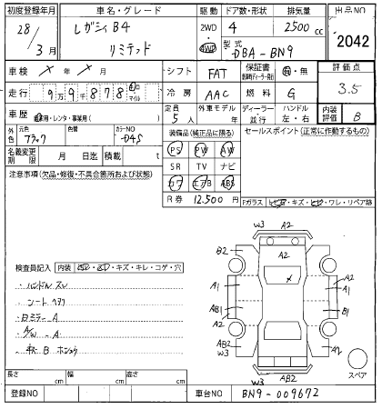 SUBARU LEGACY B4