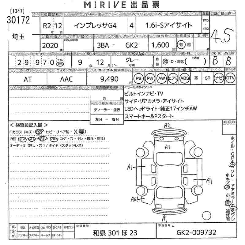 SUBARU IMPREZA G4
