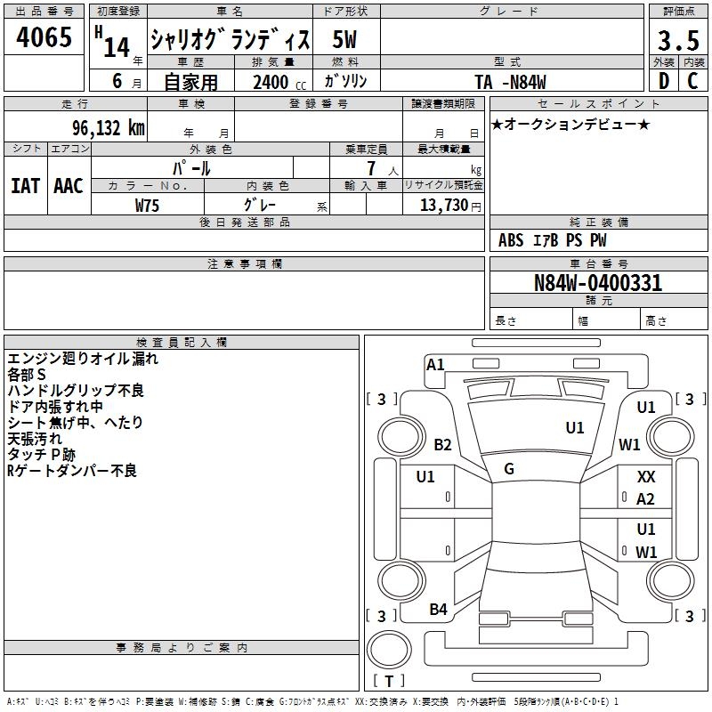 MITSUBISHI CHARIOT GRANDIS