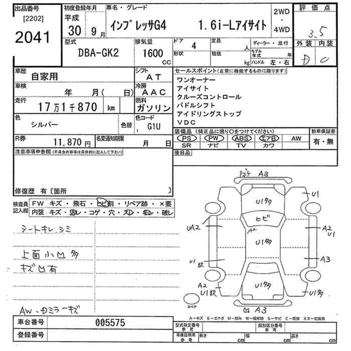 SUBARU IMPREZA G4