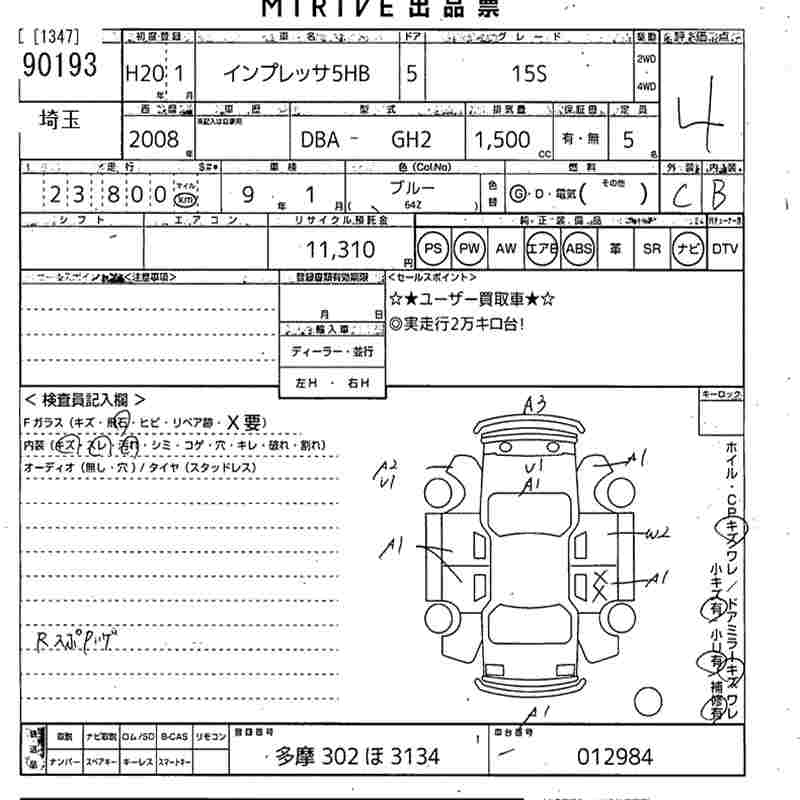 SUBARU IMPREZA 5HB