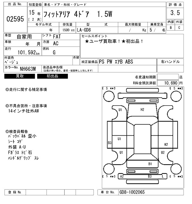 HONDA FIT ARIA