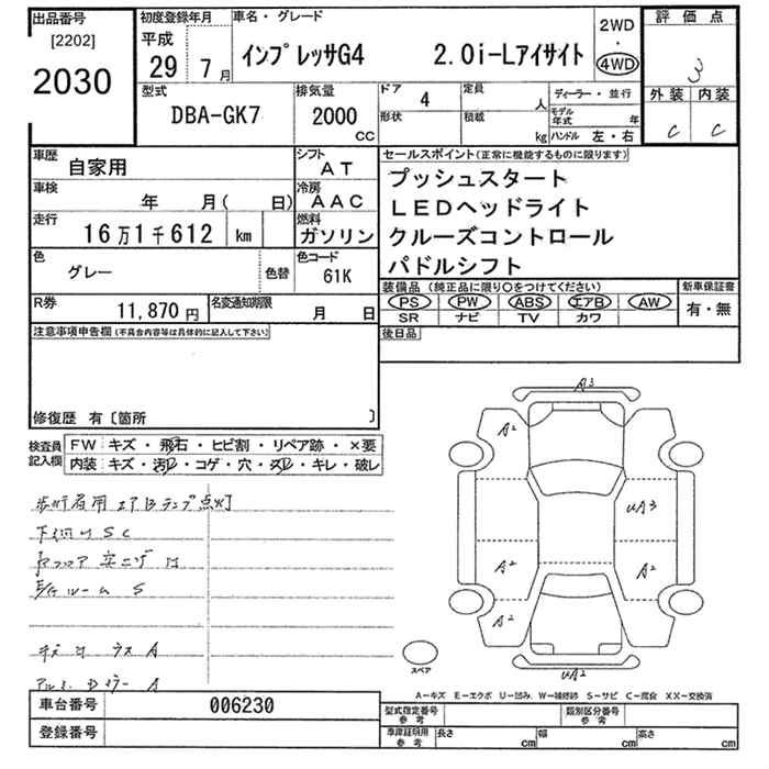 SUBARU IMPREZA G4