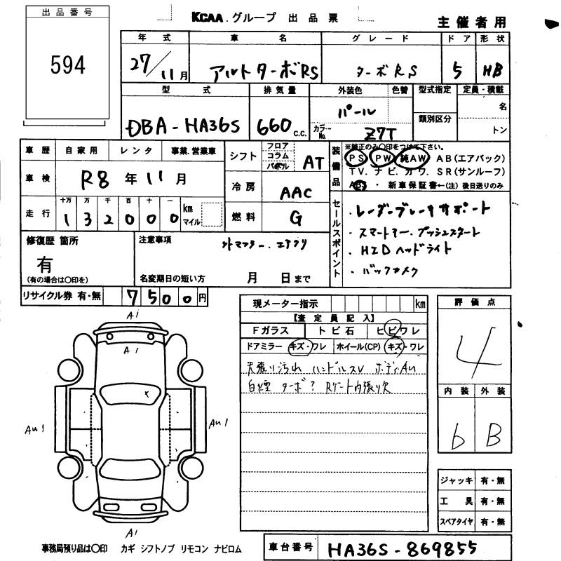 SUZUKI ALTO TURBO RS