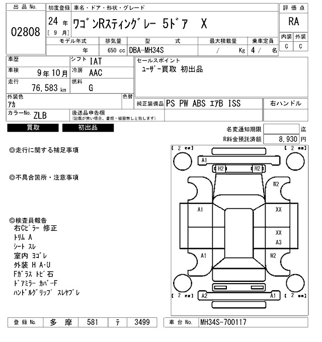 SUZUKI WAGON R STINGRAY