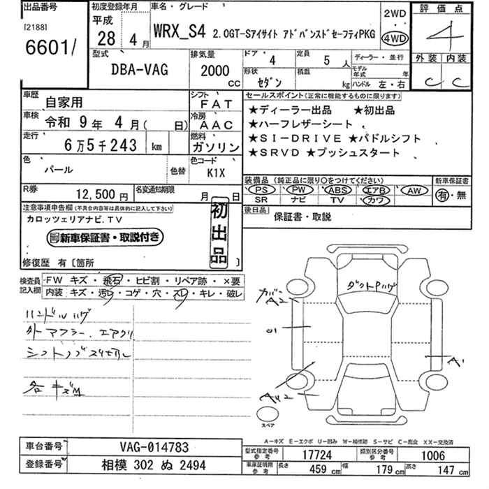 SUBARU WRX S4