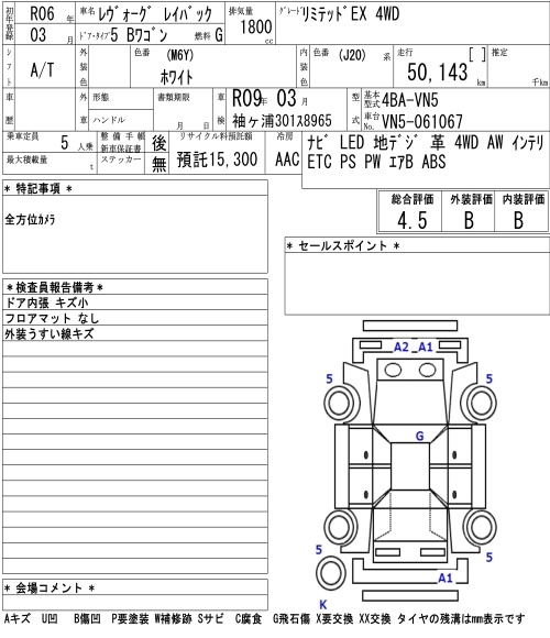 SUBARU LEVORG LAYBAC
