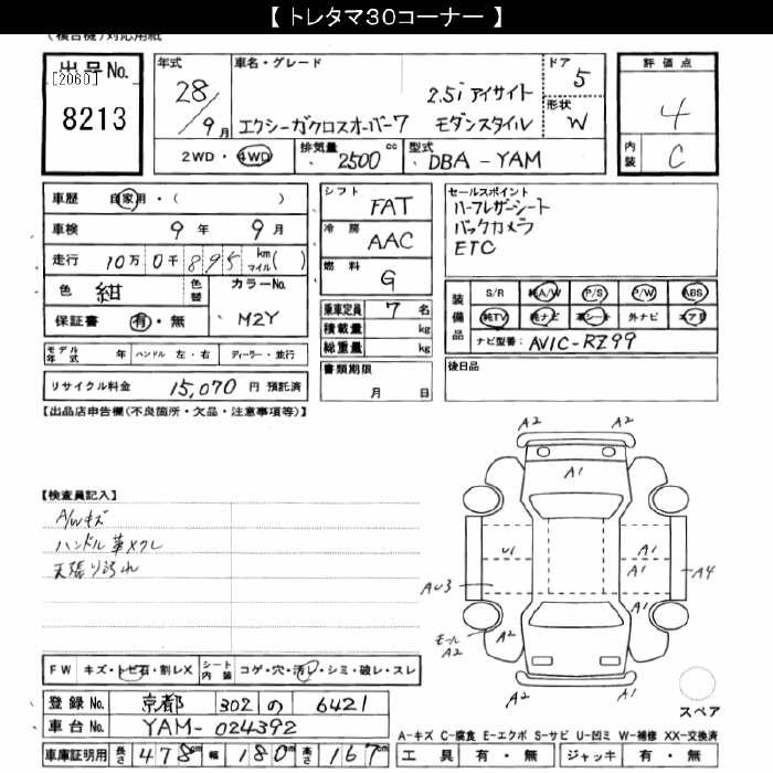SUBARU EXIGA CROSSOVER 7