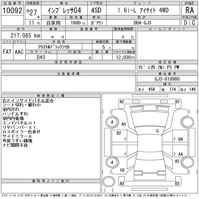 SUBARU IMPREZA G4