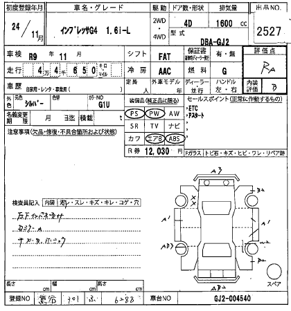 SUBARU IMPREZA G4