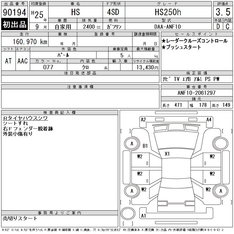 LEXUS HS