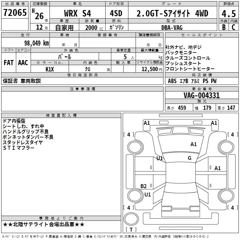 SUBARU WRX S4
