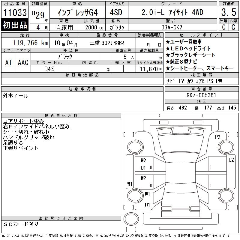SUBARU IMPREZA G4