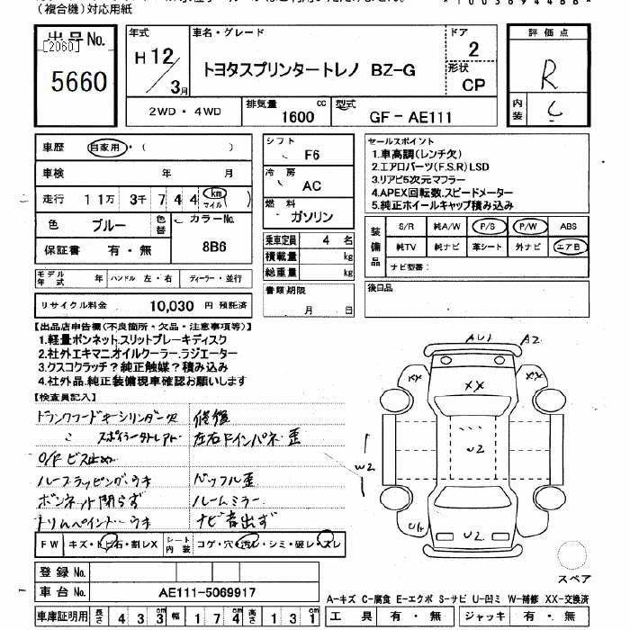 TOYOTA SPRINTER TRUENO