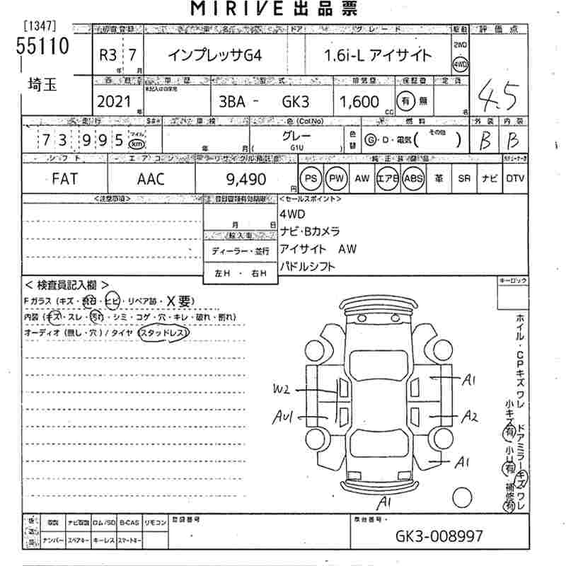 SUBARU IMPREZA G4