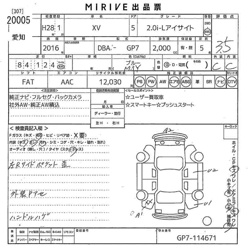SUBARU IMPREZA XV