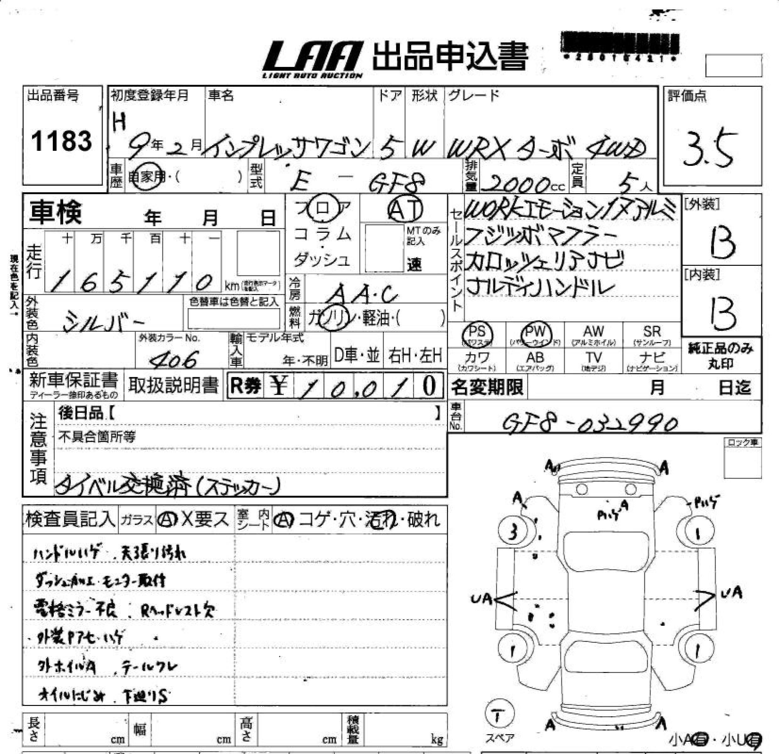 SUBARU IMPREZA SPORT WAGON