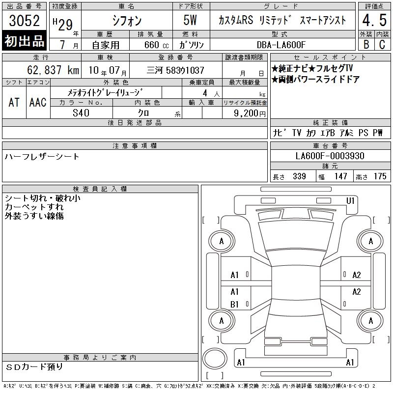 SUBARU CHIFFON