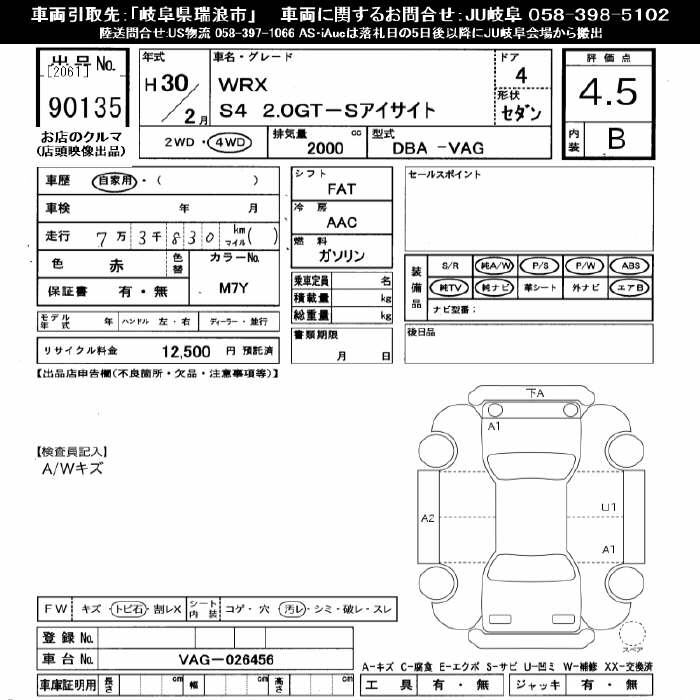SUBARU WRX S4