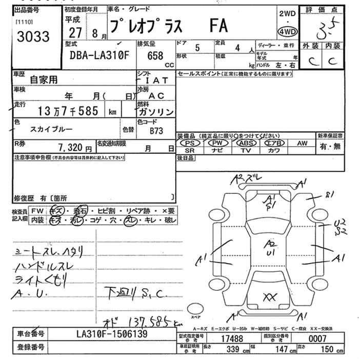 SUBARU PLEO PLUS