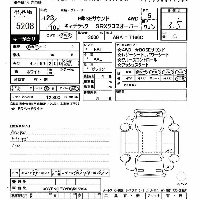 CADILLAC SRX CROSSOVER