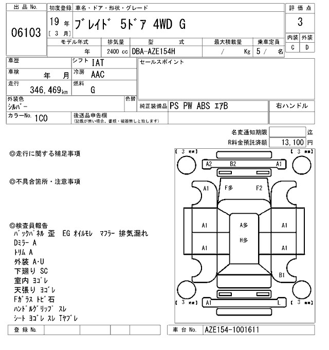 TOYOTA BLADE