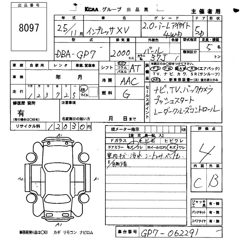 SUBARU IMPREZA XV