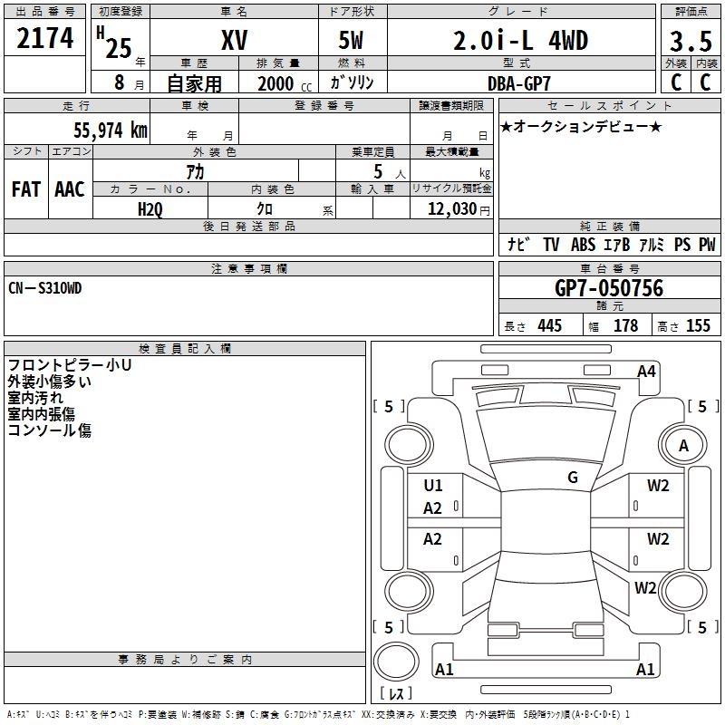 SUBARU SUBARU XV