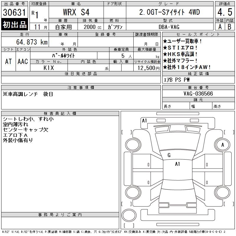 SUBARU WRX S4