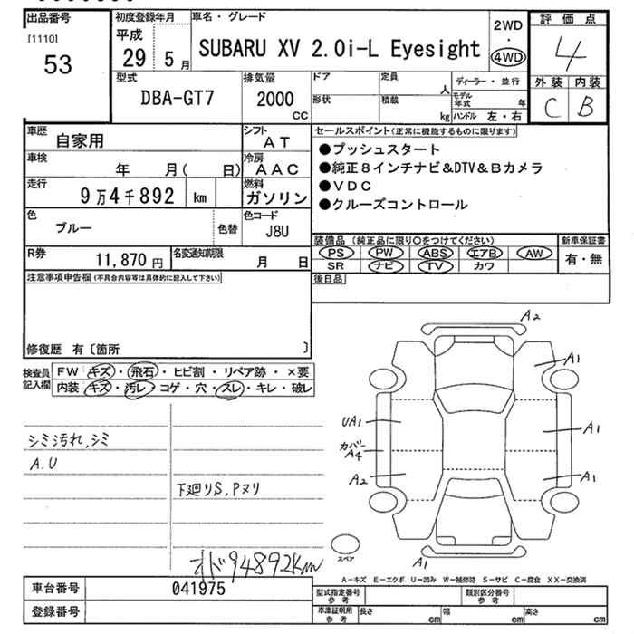 SUBARU SUBARU XV