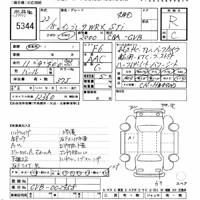 SUBARU IMPREZA WRX